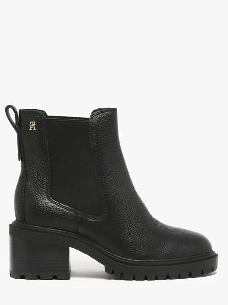 Chelsea Boots Met Hak Uit Leder Tommy hilfiger Zwart women 8774BDS